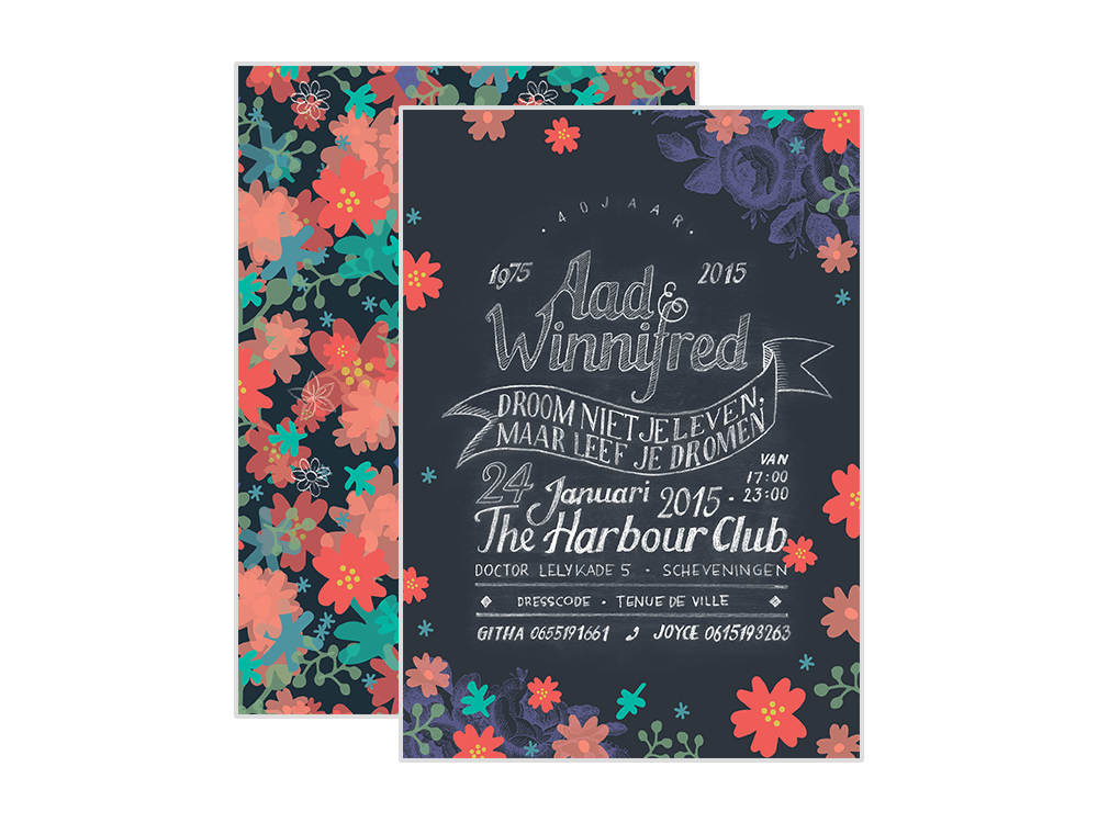 Ruby anniversary party invitation